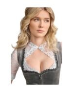 Amara – Slate Grey & Silver Dirndl - Image 3