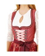 Rosewood Brocade & Blush Embroidered Long Dirndl - Image 2