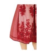 Rosewood Brocade & Blush Embroidered Long Dirndl - Image 3