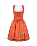 Eilfeld – Amber Orange Flame Embroidered Midi Dirndl - Image 2