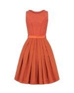 Eilfeld – Amber Orange Flame Embroidered Midi Dirndl - Image 3