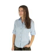 Theresien – Sky Blue Gingham Oktoberfest Shirt - Image 2
