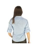 Theresien – Sky Blue Gingham Oktoberfest Shirt - Image 4
