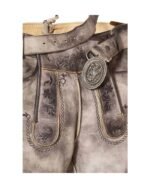 Fürth – Alpine Gray Embroidered Short Lederhosen - Image 2