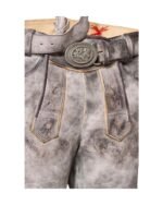 Florian – Frosted Gray Traditional Short Lederhosen - Image 2