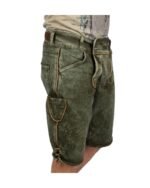 Benedikt Washed Green Denim Lederhosen - Image 3