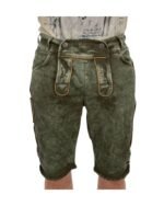 Benedikt Washed Green Denim Lederhosen - Image 2