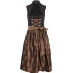 Helena Floral Dirndl in Black & Bronze