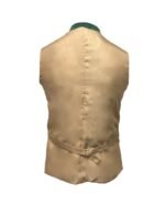 Golden Brown Suede Trachten Vest with Green Ban - Image 3