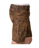 Salzburg Hazelnut-Brown Embroidered Lederhosen - Image 3