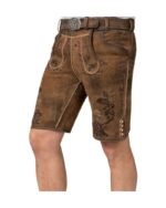 Salzburg Hazelnut-Brown Embroidered Lederhosen - Image 4