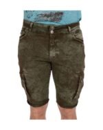 Regensburg Olive Denim Cargo Lederhosen - Image 2