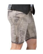 Passau Stone Mist Embossed Bavarian Lederhosen - Image 3
