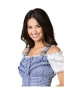 Glacier Blue Checkered Women’s Trachten Shirt - Image 4