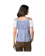 Glacier Blue Checkered Women’s Trachten Shirt - Image 5