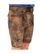 Stag Crest Oak Traditional Bavarian Lederhosen - Image 3