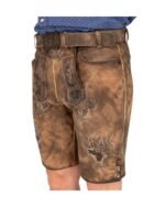 Stag Crest Oak Traditional Bavarian Lederhosen - Image 4