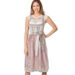Jessica – Dusty Pink & Pearl Beige Lace Dirndl