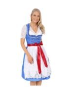 Amara Royal Blue Dirndl with White Apron