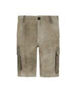 Cargo Lederhosen in Olive Brown Suede