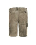 Steingrün Cargo Lederhosen in Olive Brown Suede - Image 3
