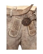 Ashwood Bavarian Lederhosen with Hand-Embossed Oak Embroidery - Image 2