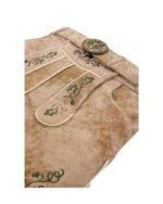 Buchenwald Mist Lederhosen – Light Beige Bavarian Suede Shorts - Image 2