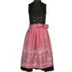 Luisa Black Dirndl with Rose Pink Apron
