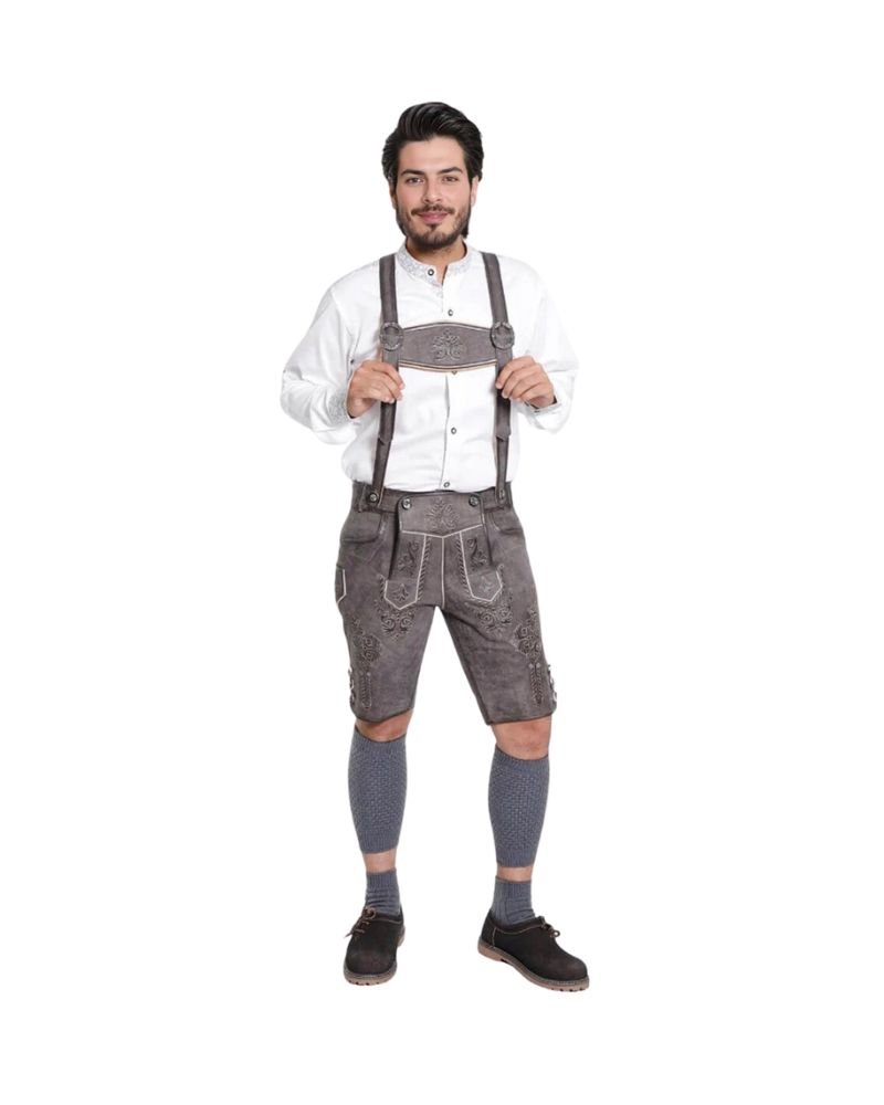 Male Authentic Black Lederhosen-Christoph Lederhosen