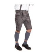 Ashenburg Slate – Bavarian Lederhosen with Vintage Embroidery - Image 3
