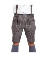 Ashenburg Slate – Bavarian Lederhosen with Vintage Embroidery - Image 2
