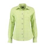 Maria – Lime Green Gingham Women's Bavarian Shirt