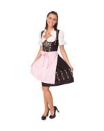 Wolnzach – Charcoal Rose Dirndl with Soft Peony Apron & Edelweiss Embroidery - Image 3