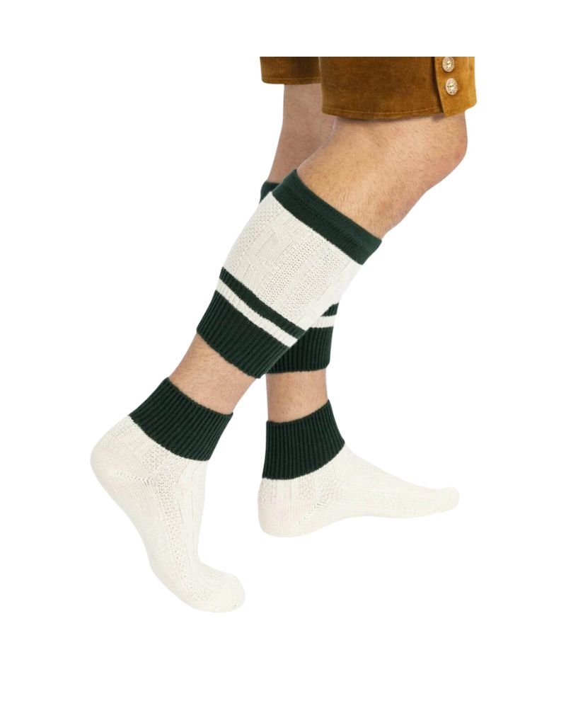 Men_s Loferl Green Socks Ingolstadt – Oktoberfest White & Green Bavarian Loferl Socks