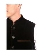 Klara – Deep Black Contrast-Trim Trachten Vest - Image 4