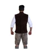 Amalia – Mahogany Brown Velvet Trachten Waistcoat - Image 2