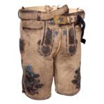Mittenwald Sand Brown Lederhosen – Traditional Goat Suede