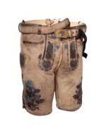 Mittenwald Sand Brown Lederhosen – Traditional Goat Suede