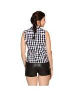 Black Gingham Sleeveless Oktoberfest Shirt - Image 5