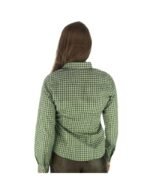 Natascha – Alpine Green Gingham Women's Oktoberfest Shirt - Image 4