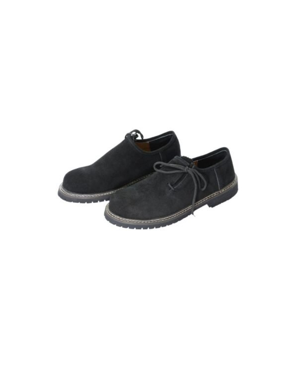 Men's Black Suede Haferl Shoes | Oktoberfest Footwear