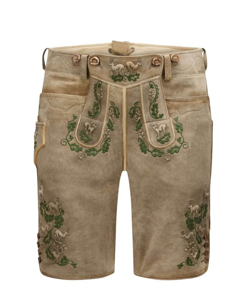 Ostarrichi Green Embroidery Lederhosen