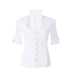 Saskia – White Button-Front Half-Sleeve Oktoberfest Shirt
