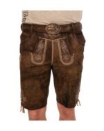 Mittenwald Hirsch Lederhosen with Etched Deer Buckle - Image 2