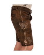 Mittenwald Hirsch Lederhosen with Etched Deer Buckle - Image 4