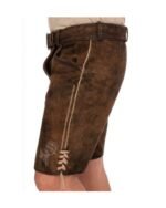 Mittenwald Hirsch Lederhosen with Etched Deer Buckle - Image 3