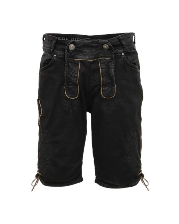 RALKO Black Traditional Jeans Lederhosen