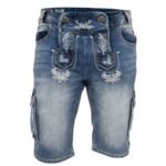 Benedikt Alpine Denim Blue Lederhosen
