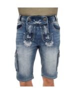 Benedikt Alpine Denim Blue Lederhosen - Image 2
