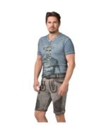 Regensburg Ironfog Gray Lederhosen with Castle Embroidery